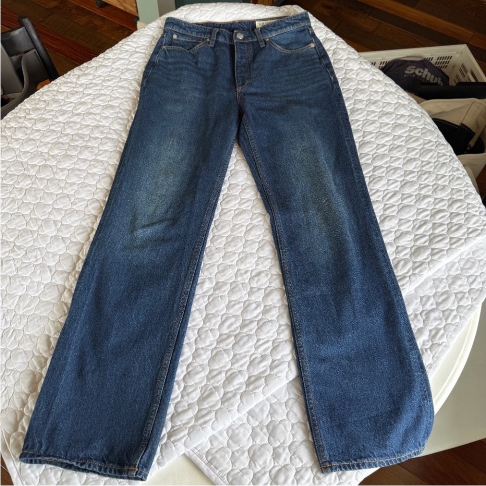 rag & bone Women's Straight Leg Jeans - Dark Blue - Picture 2 of 9